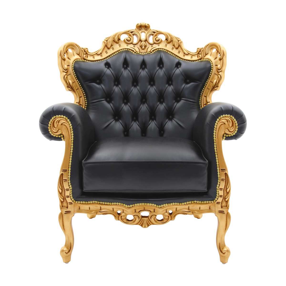black italian leather armchair palermo 1 9105