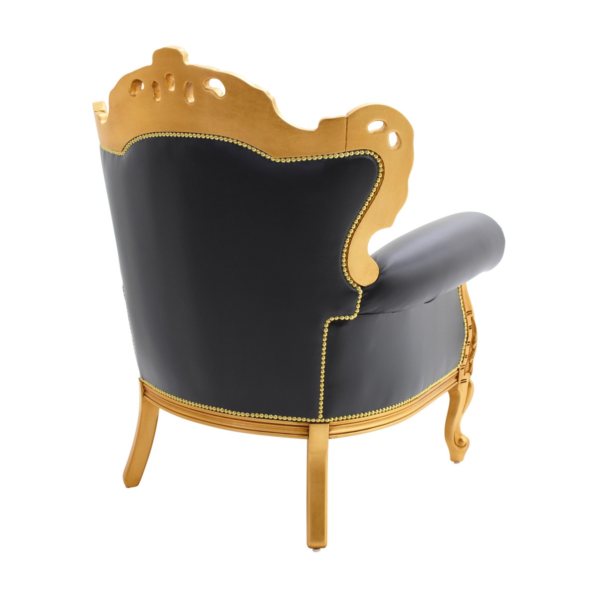 black italian leather armchair palermo 2 2605