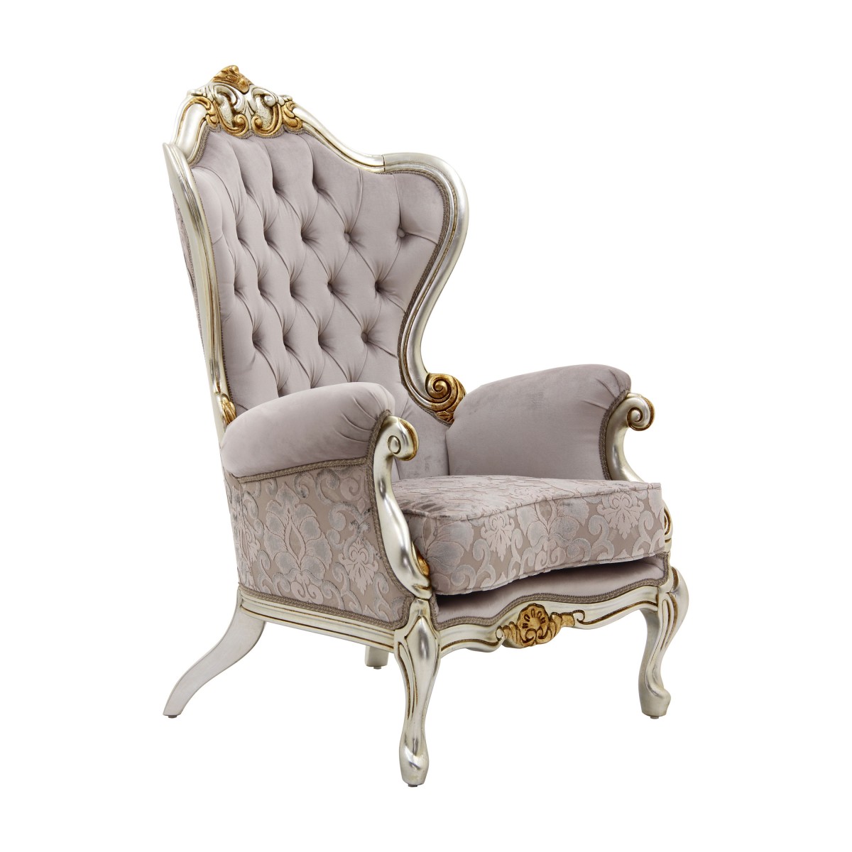 baroque style wooden armchair