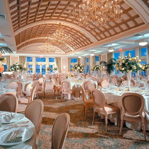 Baroque furniture in the wedding hall of a hotel in the style of Louis XV 