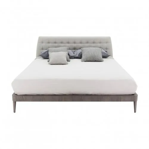 Italian leather bed Ada in modern style made by Sevensedie